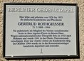 Ansicht Gedenktafel Gertrud Rothgießer - 2023