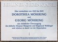 Ansicht Gedenktafel Dorothea und Georg Möhring - 2010