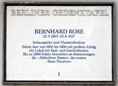 Ansicht Gedenktafel Bernhard Rose - 1992