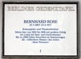 Ansicht Gedenktafel Bernhard Rose - 1992