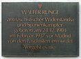 Ansicht Gedenktafel Walter Runge - 1984