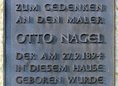 Ansicht Gedenktafel Otto Nagel