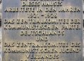 Ansicht Gedenktafel Kommunistische Partei Deutschlands (KPD)