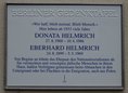 Ansicht Gedenktafel Donata und Eberhard Helmrich - 2024