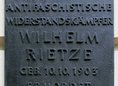 Ansicht Gedenktafel Wilhelm Rietze - 1977