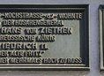 Ansicht Gedenktafel Hans Joachim von Zieten - 1899