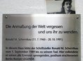 Ansicht Gedenktafel Ronald M. Schernikau - 2014