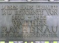 Ansicht Gedenktafel Walther Rathenau