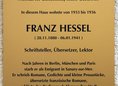 Ansicht Gedenktafel Franz Hessel - 2013
