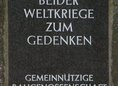 Ansicht Gedenktafel Opfer der Kriege