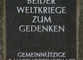 Ansicht Gedenktafel Opfer der Kriege