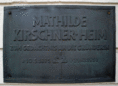 Ansicht Gedenktafel Mathilde Kirschner