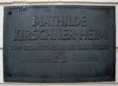 Ansicht Gedenktafel Mathilde Kirschner