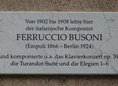 Ansicht Gedenktafel Ferruccio Busoni - 2024