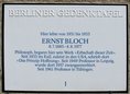 Ansicht Gedenktafel Ernst Bloch - 1991