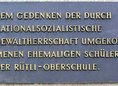 Ansicht Gedenktafel Rütli-Schule
