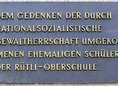Ansicht Gedenktafel Rütli-Schule