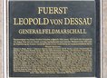 Ansicht Gedenktafel Leopold I. Fürst von Anhalt-Dessau