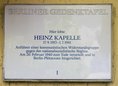 Ansicht Gedenktafel Heinz Kapelle - 1992