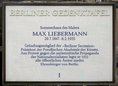 Ansicht Gedenktafel Max Liebermann