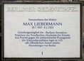 Ansicht Gedenktafel Max Liebermann