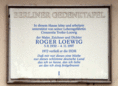 Ansicht Gedenktafel Roger Loewig