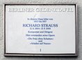 Ansicht Gedenktafel Richard Strauss