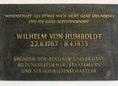 Ansicht Gedenktafel Wilhelm von Humboldt