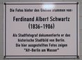 Ansicht Gedenktafel F. Albert Schwartz