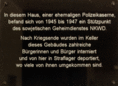 Ansicht Gedenktafel Opfer des NKWD