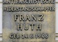 Ansicht Gedenktafel Franz Huth