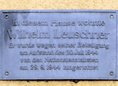 Ansicht Gedenktafel Wilhelm Leuschner