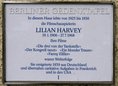 Ansicht Gedenktafel Lilian Harvey
