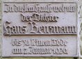 Ansicht Gedenktafel Hans Benzmann