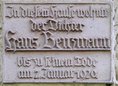 Ansicht Gedenktafel Hans Benzmann
