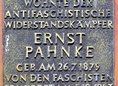 Ansicht Gedenktafel Ernst Pahnke - 1950