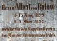 Ansicht Gedenktafel Albert von Bülow
