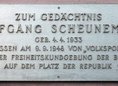Ansicht Gedenktafel Wolfgang Scheunemann