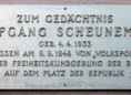 Ansicht Gedenktafel Wolfgang Scheunemann
