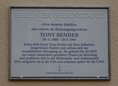 Ansicht Gedenktafel Tony Sender - 2022