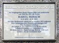 Ansicht Gedenktafel Rahel Hirsch - 2016