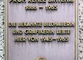 Ansicht Gedenktafel Renée Sintenis, eigtl. Renate Weiss-Sintenis