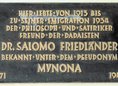 Ansicht Gedenktafel Salomo Friedländer