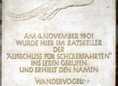 Ansicht Gedenktafel Wandervogel
