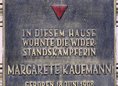 Ansicht Gedenktafel Margarete Kaufmann - 1956