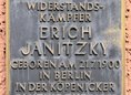 Ansicht Gedenktafel Erich Janitzky