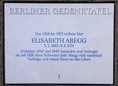 Ansicht Gedenktafel Elisabeth Abegg - 1991