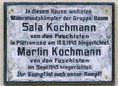 Ansicht Gedenktafel Sala und Martin Kochmann