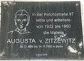 Ansicht Gedenktafel Augusta von Zitzewitz - 2003