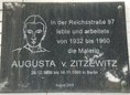 Ansicht Gedenktafel Augusta von Zitzewitz - 2003